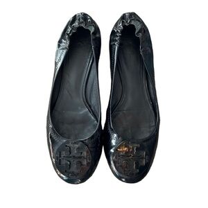 Tory Burch - Reva Black Patent Leather Flats Sz 7